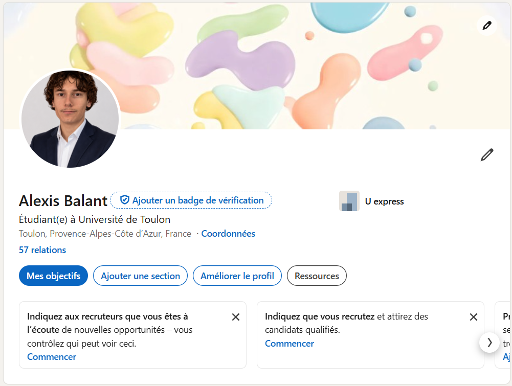 Création du profil Linkedin
